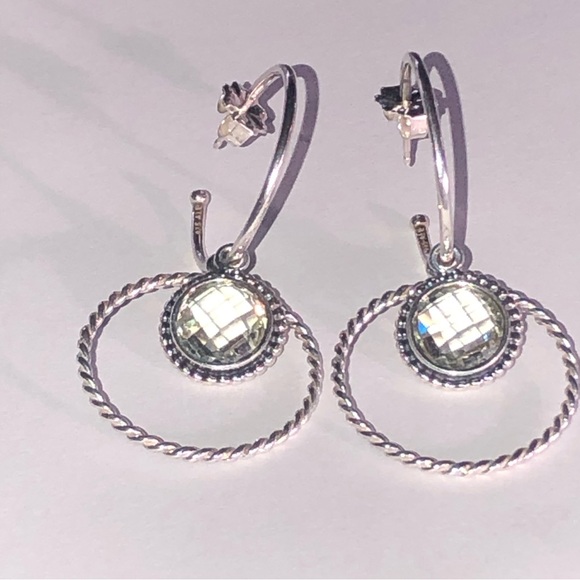 Retired Pandora Autumn Skies Compose Earring Set 925 Ale - Picture 12 of 13